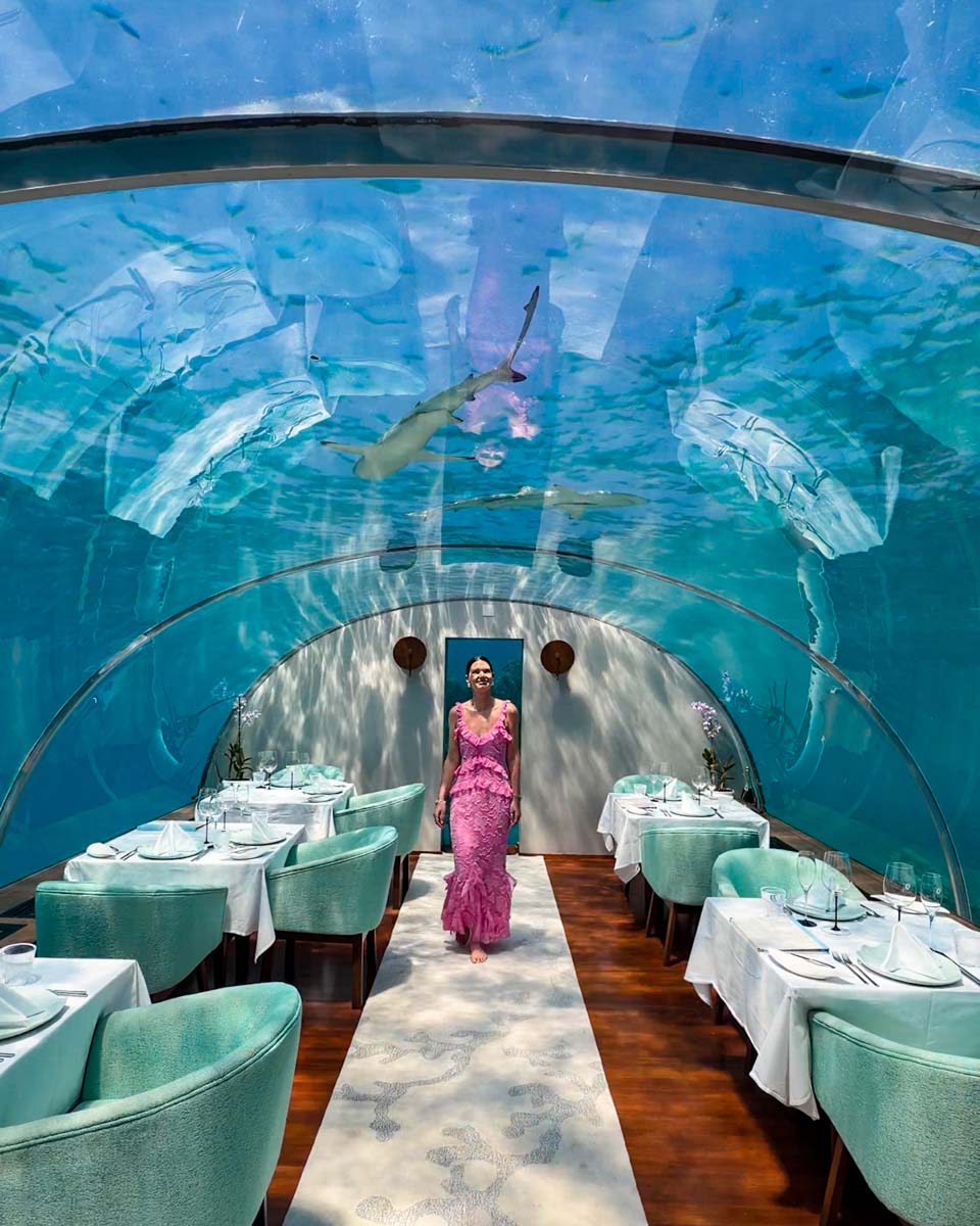 Maldives underwater restaurant